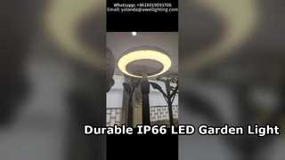 Luz de jardín de 30 W-100 W, alimentada por la red eléctrica, resistente al agua IP66 e IK10 con 5 años de garantía.