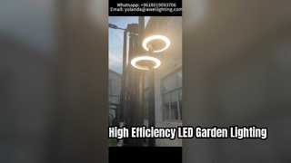 Luz de jardín LED de doble cabezal IP66 IK10 de 30W-60W con 160lm/w utilizada en calles.