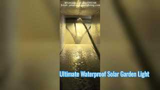 Prueba de impermeabilidad de luz solar de jardín.