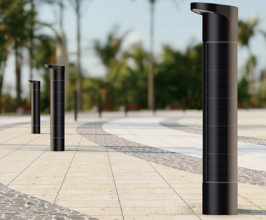 Últimos blogs de la empresa sobre Redefining Outdoor Lighting: BOLLARD Series Debuts Vertical Solar Technology in Europe