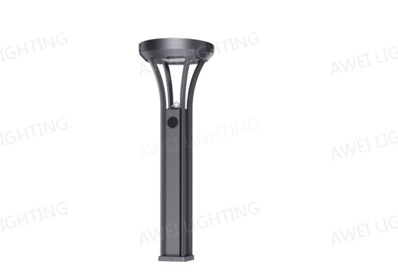 Luz Solar para Césped de 20W, Iluminación de Paisaje IP66 IK10 con Forma Suave, Bolardo Solar Utilizado en Parques y Carriles Lentos