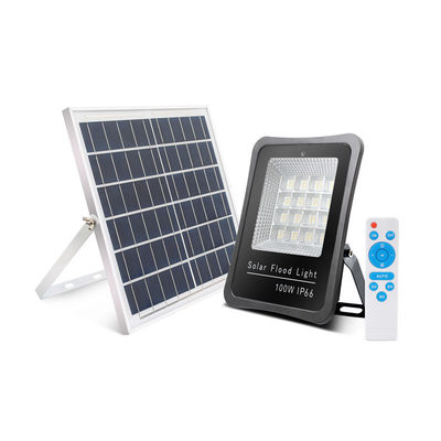 100W Energía solar IP65 luz solar LED de inundación al aire libre de alta potencia larga vida útil utilizado en fábricas y áreas al aire libre